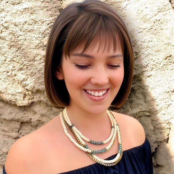🆕️Handcrafted Boho Chic Layered Necklace | Artisanal North Indian Design - Picture 1 of 9
